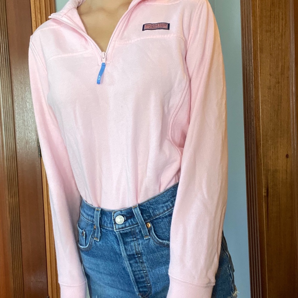 Vineyard Vines Half Zip Sweater Pink size Small